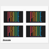 Autocollants rectangulaires PRIDE II (Feuille)