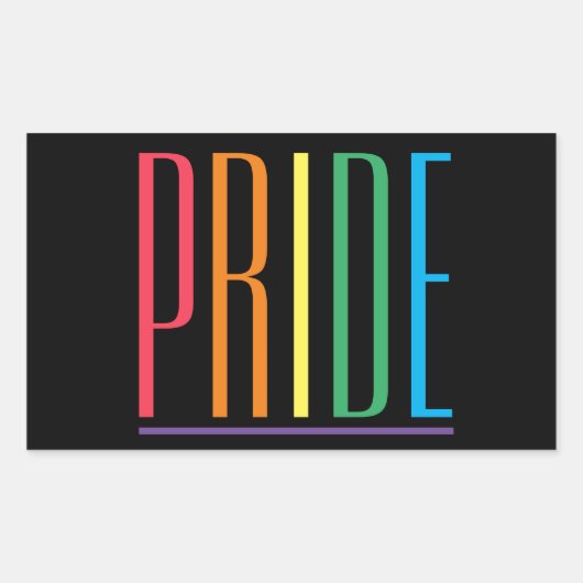 Autocollants rectangulaires PRIDE II (Devant)