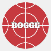 Autocollants Red Bocce Game Ball (Devant)