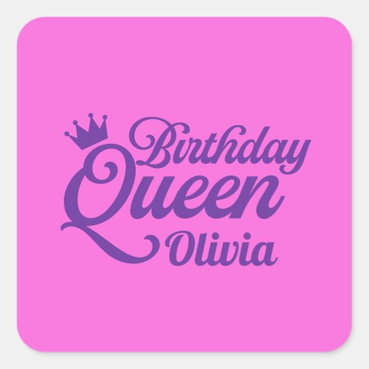 Autocollants Reine d'anniversaire (Devant)