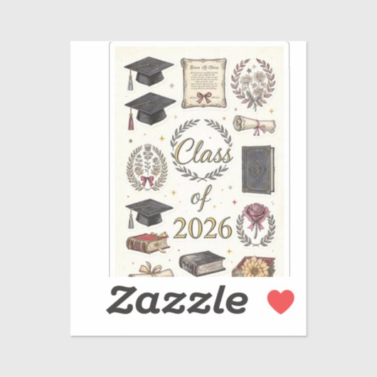 Autocollants remise des diplômes 2026 (Feuille)