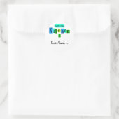 Autocollants Rétro Bleu Vert de la Cuisine (Sac)