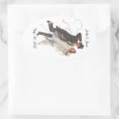 Autocollants Retro Bride & Groom Stickers personna (Sac)