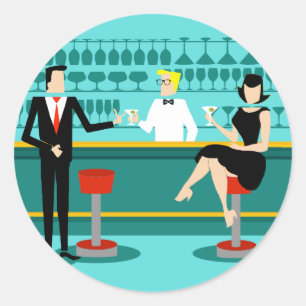 Autocollants Retro Cocktail Lounge