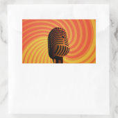 Autocollants Retro Microphone personnalisés (Sac)