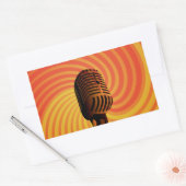 Autocollants Retro Microphone personnalisés (Enveloppe)