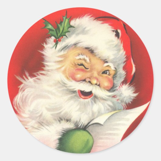 Autocollants Retro Santa Claus (Devant)