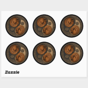 Autocollants Rhodesian Ridgeback Yin‑Yang Celtique