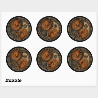 Autocollants Rhodesian Ridgeback Yin‑Yang Celtique
