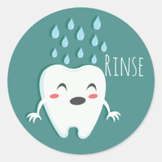 Autocollants Rincer Dentiste (feuille de 20)