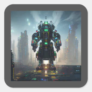 Autocollants Robot 4 carré