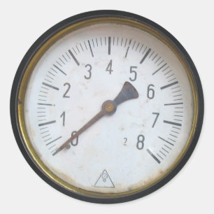 Autocollants ronds antiques de cadran de mesure de