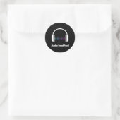 Autocollants ronds Audio Food Feed (Sac)