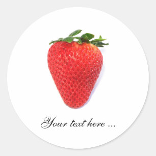 Autocollants ronds avec la fraise