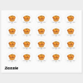 Autocollants ronds avec muffin (Feuille)