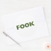 Autocollants ronds blancs grands Fook (Enveloppe)