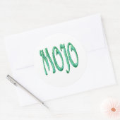 Autocollants ronds blancs mojo (Enveloppe)