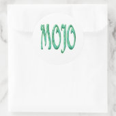 Autocollants ronds blancs mojo (Sac)