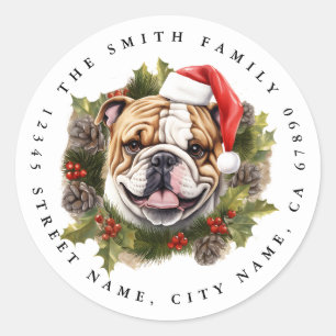 Autocollants ronds Bulldog anglais