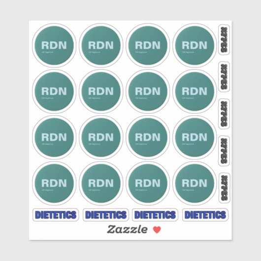 Autocollants ronds certifiés RDN 16 (Feuille)