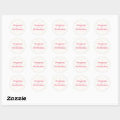 Autocollants Ronds Classiques (Feuille)