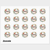 Autocollants ronds classiques (Feuille)