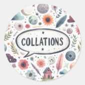 Autocollants ronds classiques (Collations) (Devant)