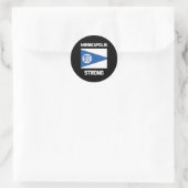Autocollants Ronds Classiques Minneapolis Strong (Sac)