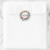 Autocollants ronds classiques (Poisson) (Sac)