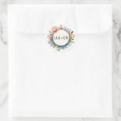 Autocollants ronds classiques (Saumon) (Sac)