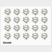Autocollants ronds classiques (Saumon) (Feuille)