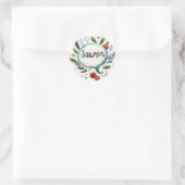 Autocollants ronds classiques (Saumon) (Sac)