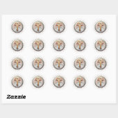 Autocollants Ronds Croix (Feuille)
