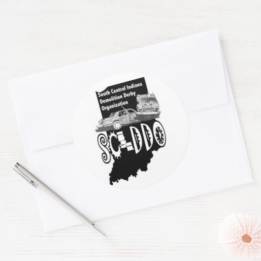 Autocollants ronds de 3 pouces (Enveloppe)