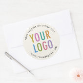 Autocollants Ronds de 3 Pouces sur Mesure Logo d'E (Enveloppe)