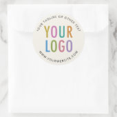 Autocollants Ronds de 3 Pouces sur Mesure Logo d'E (Sac)