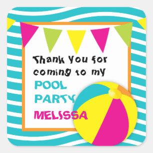 Autocollants ronds de ballon de plage/réception a