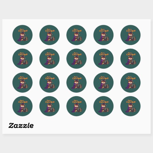 Autocollants Ronds de Hamster Magicien Mignon (Feuille)