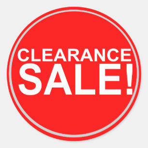 Autocollants ronds de liquidation