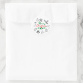 Autocollants ronds de Noël mignons (Sac)