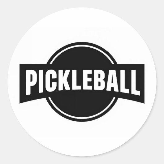 Autocollants ronds de pickleball (Devant)