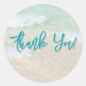 Autocollants ronds de remerciement Ocean Beach (Devant)