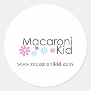 Autocollants ronds d'enfant de macaronis