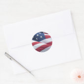 Autocollants Ronds Drapeau Américain (Enveloppe)
