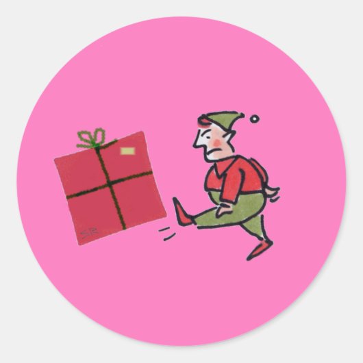 Autocollants ronds Elf en colère (Devant)