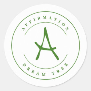 Autocollants Ronds Feuille de Logo d'Arbre de Rêve