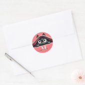 Autocollants Ronds Fille Monogramme Nom Script Cha (Enveloppe)