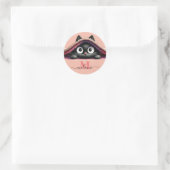 Autocollants Ronds Fille Monogramme Nom Script Pee (Sac)