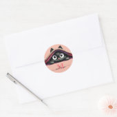Autocollants Ronds Fille Monogramme Nom Script Pee (Enveloppe)