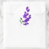 Autocollants Ronds Fleur Sauvage Violette (Sac)